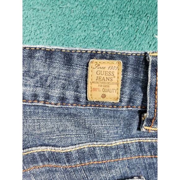 Guess Jeans Size 29 Womens Blue Pants Stretch Denim Mid Rise Bootcut - Picture 13 of 14